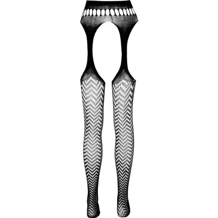 PASSION - ECO COLLECTION BODYSTOCKING ECO S002 SCHWARZ - Strapsstrümpfe