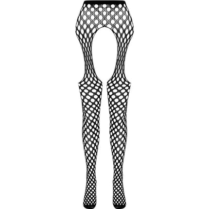 PASSION - ECO COLLECTION BODYSTOCKING ECO S003 SCHWARZ - Strapsstrümpfe