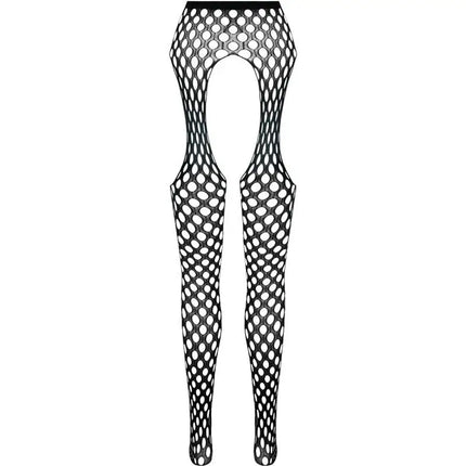 PASSION - ECO COLLECTION BODYSTOCKING ECO S003 SCHWARZ - Strapsstrümpfe