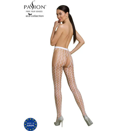 PASSION - ECO COLLECTION - BODYSTOCKING ECO S007 - Strapsstrümpfe