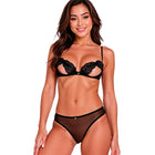 PASSION - INTIMARI BH + HÖSCHEN SET SCHWARZ S/M