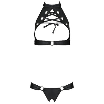 PASSION - MALWIA ÖKOLOGISCHES LEDER-SET S/M - BH & Slip