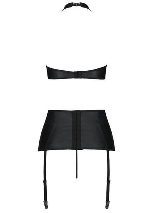 PASSION - NANCY ÖKOLOGISCHES LEDER-SET S/M - Strumpfband Set