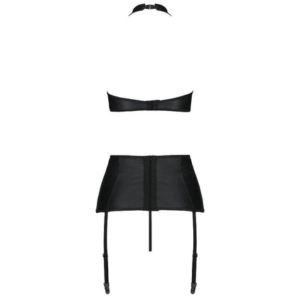 PASSION - NANCY ÖKOLOGISCHES LEDER-SET S/M - Strumpfband Set
