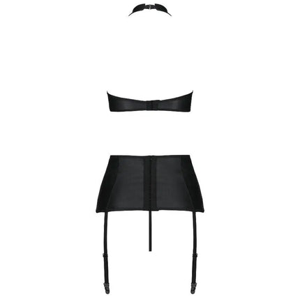 PASSION - NANCY ÖKOLOGISCHES LEDER-SET S/M - Strumpfband Set