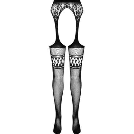 PASSION - S026 SCHWARZE STRUMPFSTRUMPFHOSE EINE GRÖSSE - Strapsstrümpfe