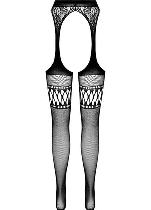 PASSION - S026 SCHWARZE STRUMPFSTRUMPFHOSE EINE GRÖSSE - Strapsstrümpfe