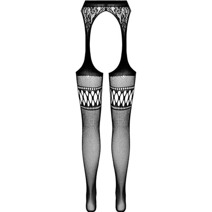 PASSION - S026 SCHWARZE STRUMPFSTRUMPFHOSE EINE GRÖSSE - Strapsstrümpfe
