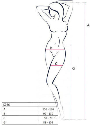 PASSION - S026 SCHWARZE STRUMPFSTRUMPFHOSE EINE GRÖSSE - Strapsstrümpfe