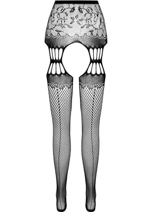 PASSION - S027 SCHWARZE STRUMPFSTRUMPFHOSE EINE GRÖSSE - Strapsstrümpfe