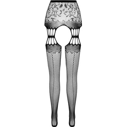 PASSION - S027 SCHWARZE STRUMPFSTRUMPFHOSE EINE GRÖSSE - Strapsstrümpfe