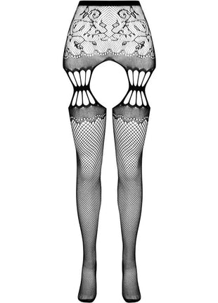 PASSION - S027 SCHWARZE STRUMPFSTRUMPFHOSE EINE GRÖSSE - Strapsstrümpfe