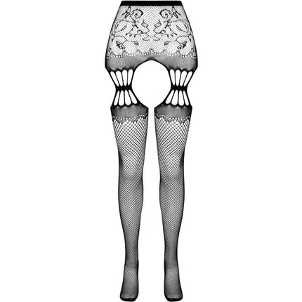 PASSION - S027 SCHWARZE STRUMPFSTRUMPFHOSE EINE GRÖSSE - Strapsstrümpfe