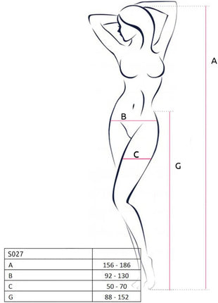 PASSION - S027 SCHWARZE STRUMPFSTRUMPFHOSE EINE GRÖSSE - Strapsstrümpfe