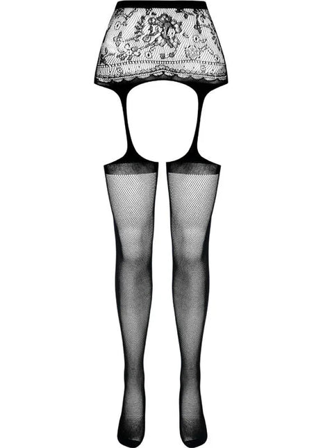 PASSION - S028 SCHWARZE STRUMPFSTRUMPFHOSE EINE GRÖSSE - Strapsstrümpfe