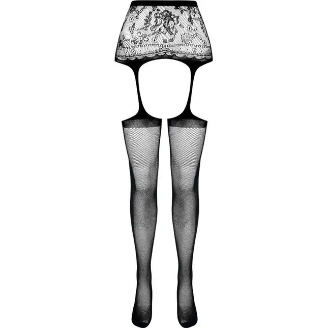 PASSION - S028 SCHWARZE STRUMPFSTRUMPFHOSE EINE GRÖSSE - Strapsstrümpfe