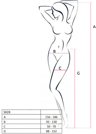 PASSION - S028 SCHWARZE STRUMPFSTRUMPFHOSE EINE GRÖSSE - Strapsstrümpfe