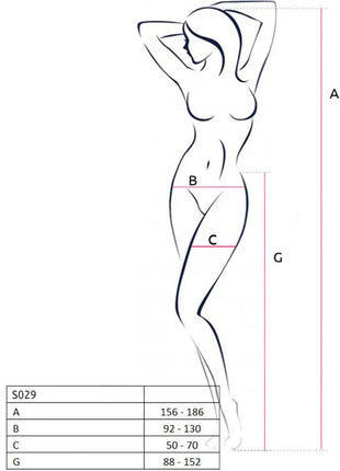 PASSION - S029 SCHWARZE STRUMPFSTRUMPFHOSE EINE GRÖSSE - Strapsstrümpfe