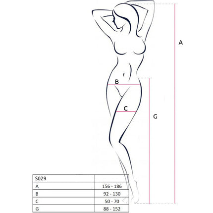 PASSION - S029 SCHWARZE STRUMPFSTRUMPFHOSE EINE GRÖSSE - Strapsstrümpfe