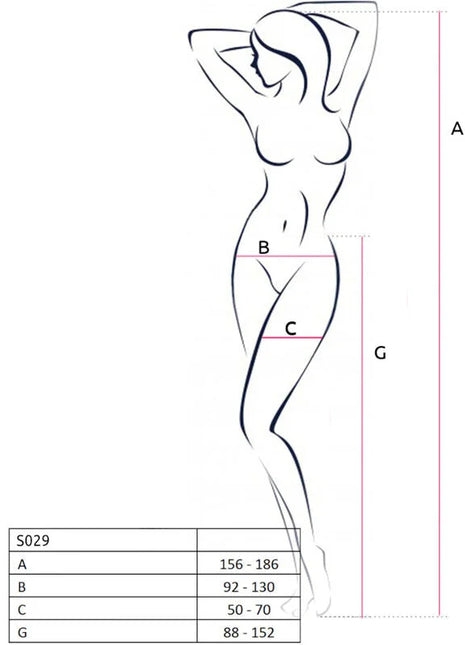 PASSION - S029 SCHWARZE STRUMPFSTRUMPFHOSE EINE GRÖSSE - Strapsstrümpfe