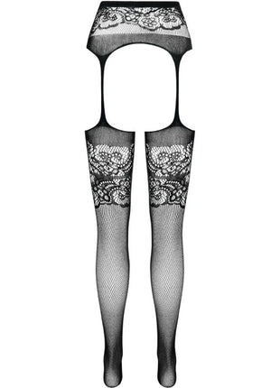 PASSION - S029 SCHWARZE STRUMPFSTRUMPFHOSE EINE GRÖSSE - Strapsstrümpfe