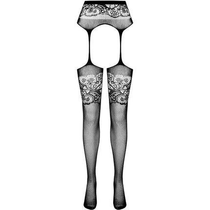 PASSION - S029 SCHWARZE STRUMPFSTRUMPFHOSE EINE GRÖSSE - Strapsstrümpfe