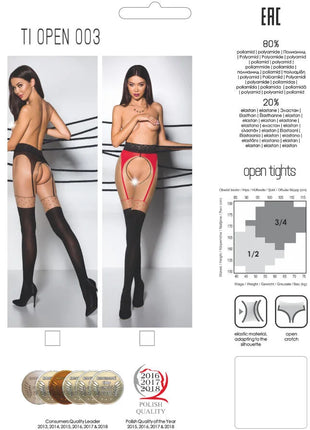 PASSION - TIOPEN 003 SCHWARZE STRUMPFHOSE 1/2 20/40 DEN - Strumpfhose