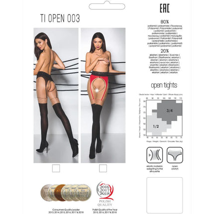 PASSION - TIOPEN 003 SCHWARZE STRUMPFHOSE 1/2 20/40 DEN - Strumpfhose