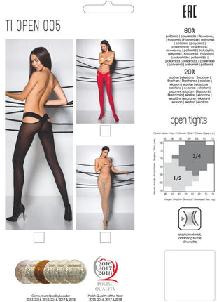 PASSION - TIOPEN 005 SCHWARZE STRUMPFHOSE 1/2 60 DEN - Strumpfhose