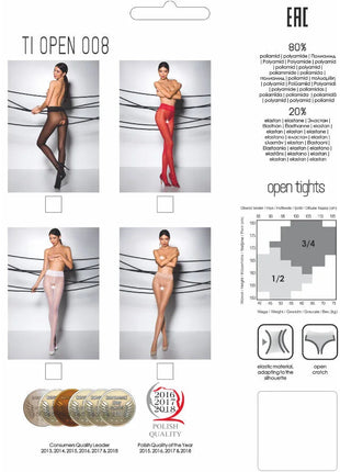 PASSION - TIOPEN 008 WEISSE STRUMPFHOSE 1/2 30 DEN - Strumpfhose