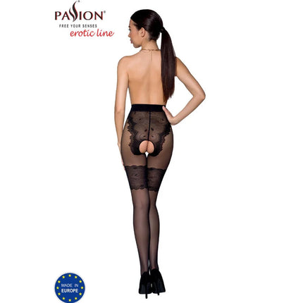 PASSION - TIOPEN 013 SCHWARZE STRUMPFHOSE 1/2 20/40 DEN - Strumpfhose