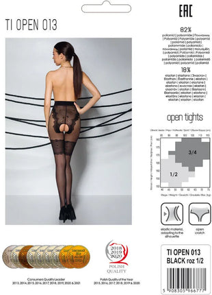 PASSION - TIOPEN 013 SCHWARZE STRUMPFHOSE 1/2 20/40 DEN - Strumpfhose