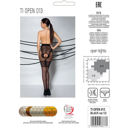PASSION - TIOPEN 013 SCHWARZE STRUMPFHOSE 1/2 20/40 DEN - Strumpfhose