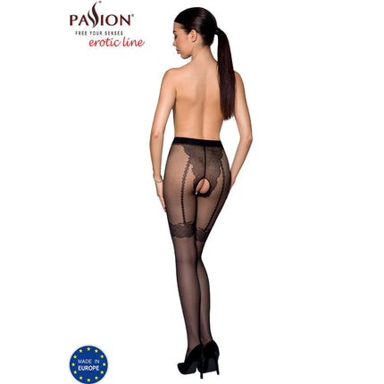 PASSION - TIOPEN 016 SCHWARZE STRUMPFHOSE 1/2 20 DEN - Strumpfhose