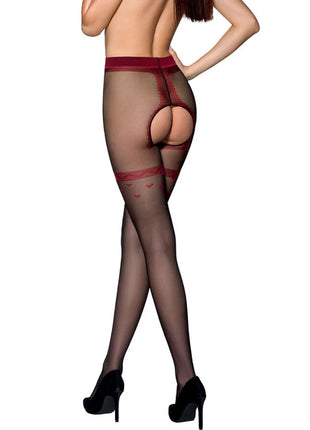 PASSION - TIOPEN 019 SCHWARZE STRUMPFHOSE 1/2 20 DEN - Strumpfhose