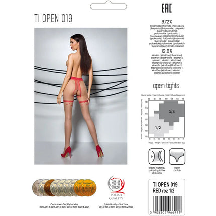 PASSION - TIOPEN 019 SCHWARZE STRUMPFHOSE 1/2 20 DEN - Strumpfhose