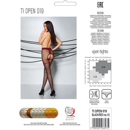 PASSION - TIOPEN 019 SCHWARZE STRUMPFHOSE 1/2 20 DEN - Strumpfhose