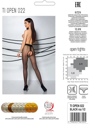 PASSION - TIOPEN 022 SCHWARZE STRUMPFHOSE 1/2 20 DEN - Strumpfhose