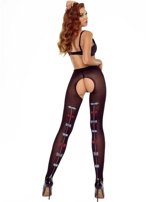PASSION - TIOPEN 026 STRUMPFHOSEN OHNE SCHRITT SCHWARZ 3/4 40 DEN - Strumpfhose