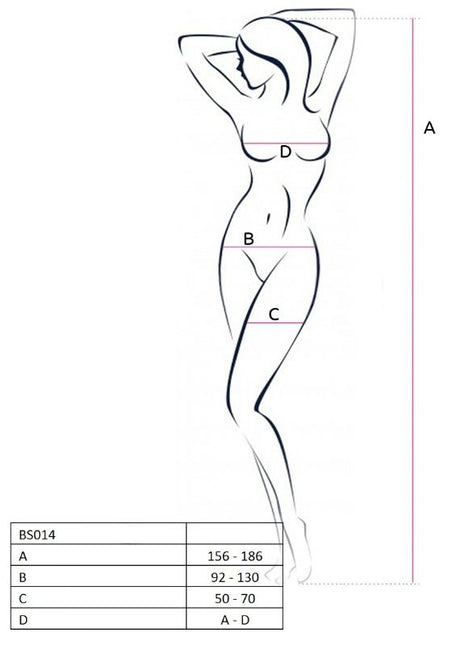 Ein minimalistisches line drawing einer frau in stehender pose mit weißem bodystocking von passion model bs014