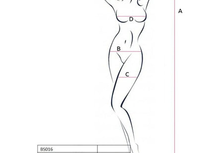 PASSION - WOMAN BS016 WEISSER BODYSTOCKING EINE GRÖSSE