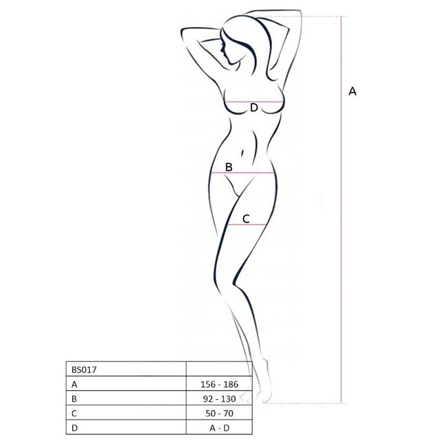 PASSION - WOMAN BS017 WEISSER BODYSTOCKING EINE GRÖSSE