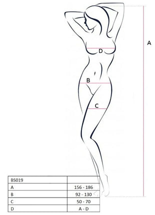 PASSION - WOMAN BS019 BODYSTOCKING SCHWARZ EINE GRÖSSE