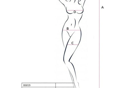 PASSION - WOMAN BS019 WEISSER BODYSTOCKING EINE GRÖSSE