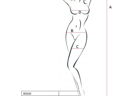 PASSION - WOMAN BS020 BODYSTOCKING SCHWARZ EINE GRÖSSE