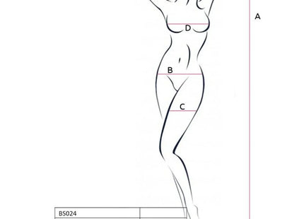 PASSION - WOMAN BS024 WEISSER BODYSTOCKING EINE GRÖSSE