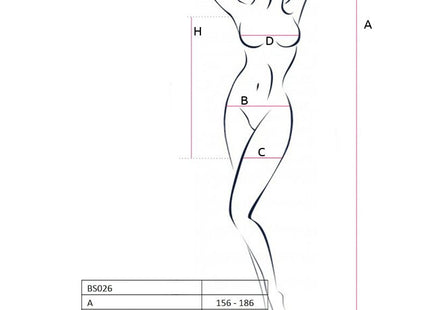 Minimalistische schwarze linienzeichnung der frauensilhouette mit maßangaben zum passion woman bs026 schwarzer kleiderstil bodystocking eine größe