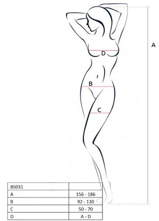 Minimalistisches schwarzes linienbild einer frau im stehenden pose mit erhobenen armen bodystocking schwarz eine größe
