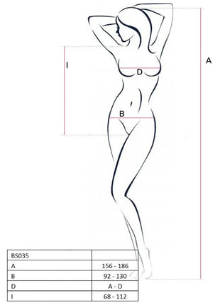 PASSION - WOMAN BS035 ROTER BODYSTOCKING EINE GRÖSSE