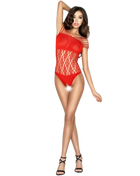 PASSION - WOMAN BS035 ROTER BODYSTOCKING EINE GRÖSSE